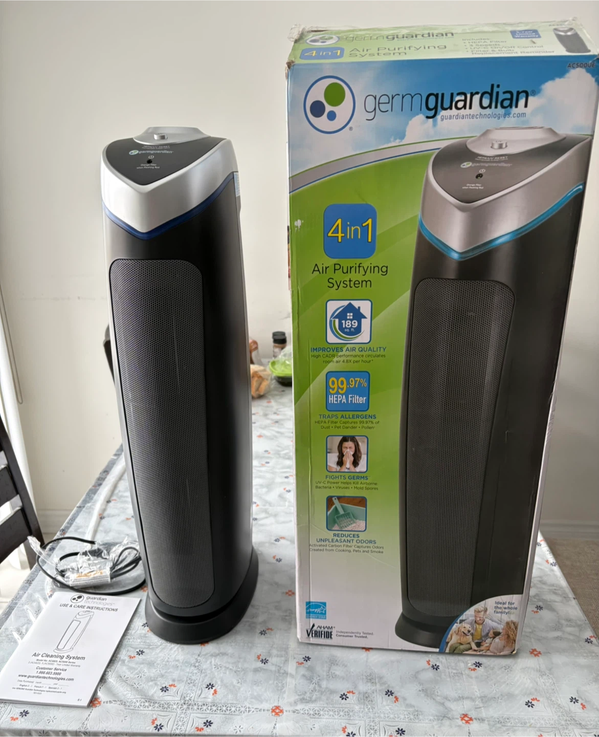 GermGuardian 4-in-1 HEPA + UV Air Purifier – Brand New