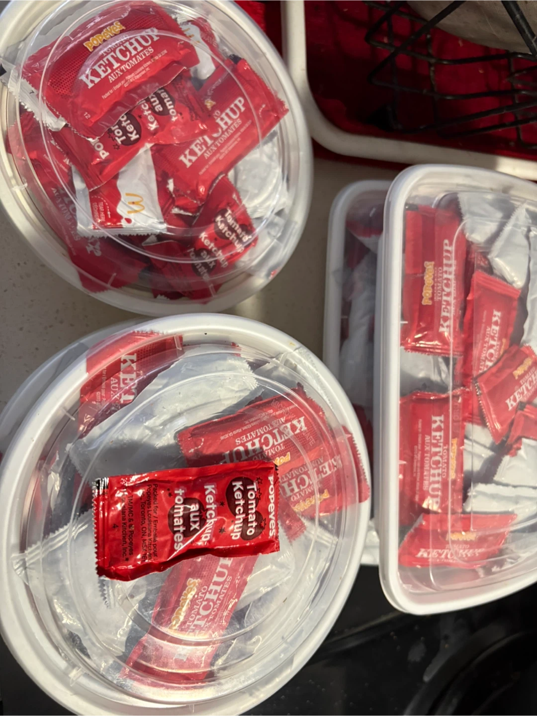 Popeyes & McDonald's Ketchup Packets