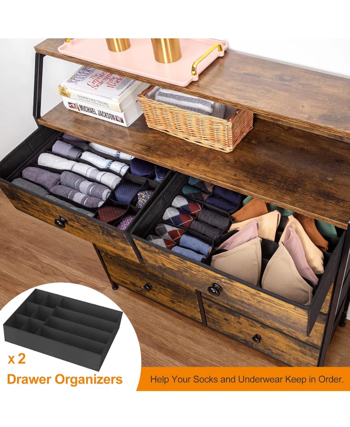 Rustic Brown 8-Drawer Dresser - photo 3