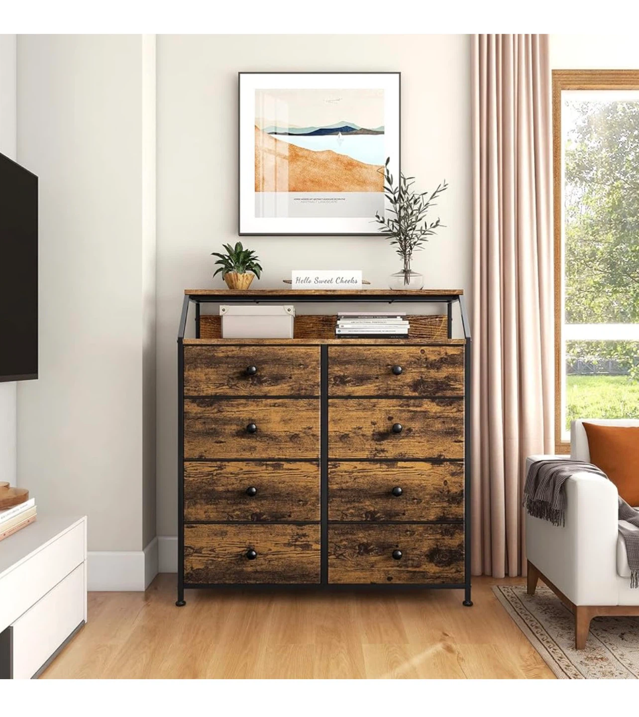 Rustic Brown 8-Drawer Dresser