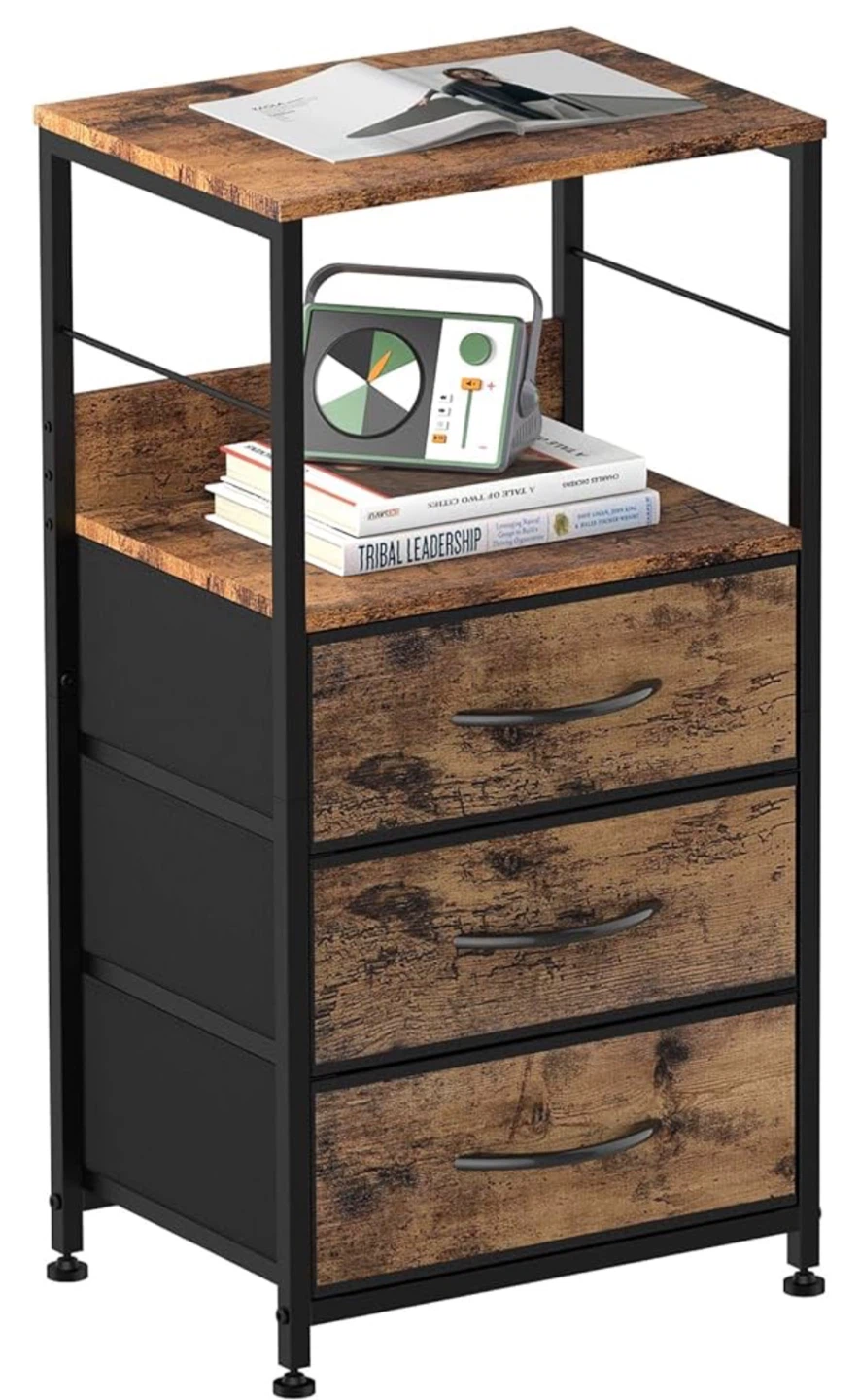 Nightstand with 3 Drawers - photo 2