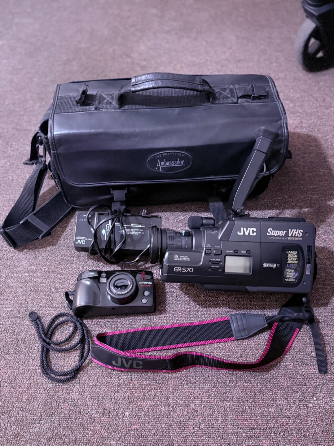 JVC Super VHS GR-S70 Camcorder & Olympus Camera