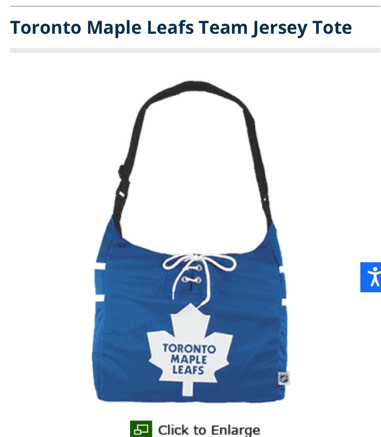 Toronto Maple Leafs Jersey Tote Bag