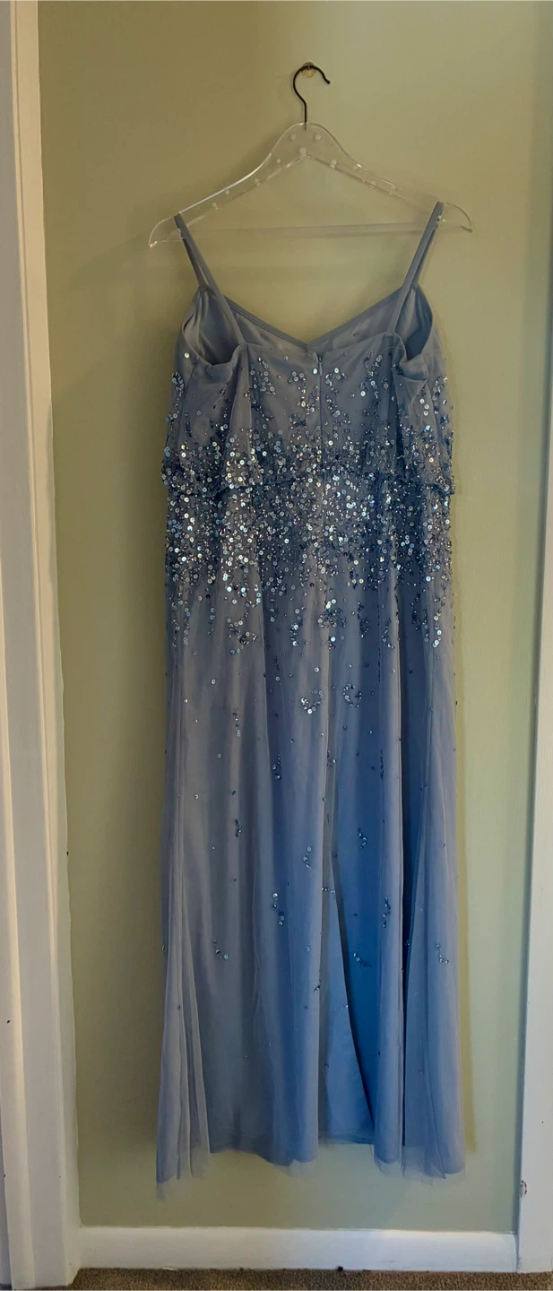 Blue Sequin Formal Dress Adrianna papell - photo 5