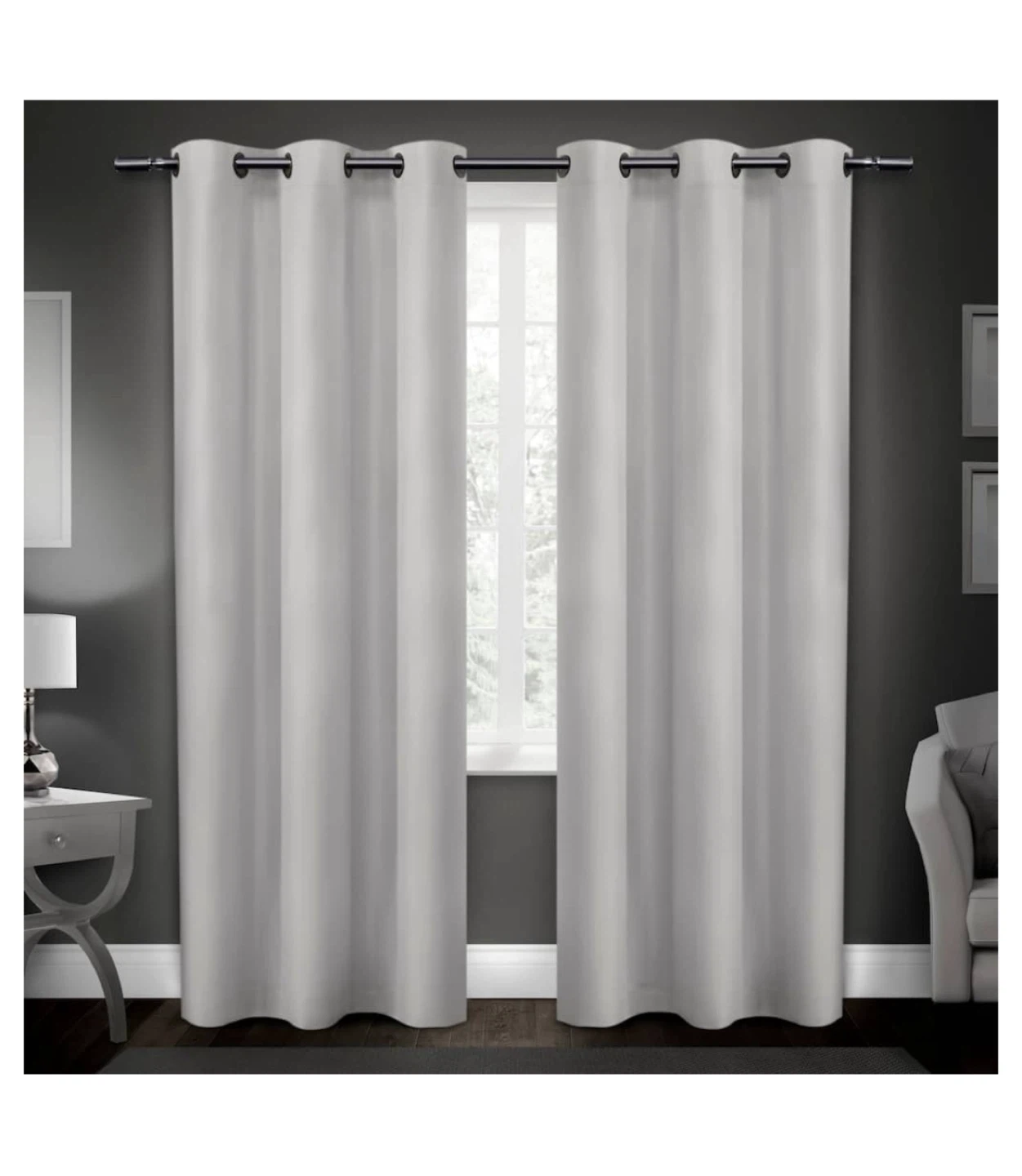 Canvas Grommet Light Blocking Window Curtains