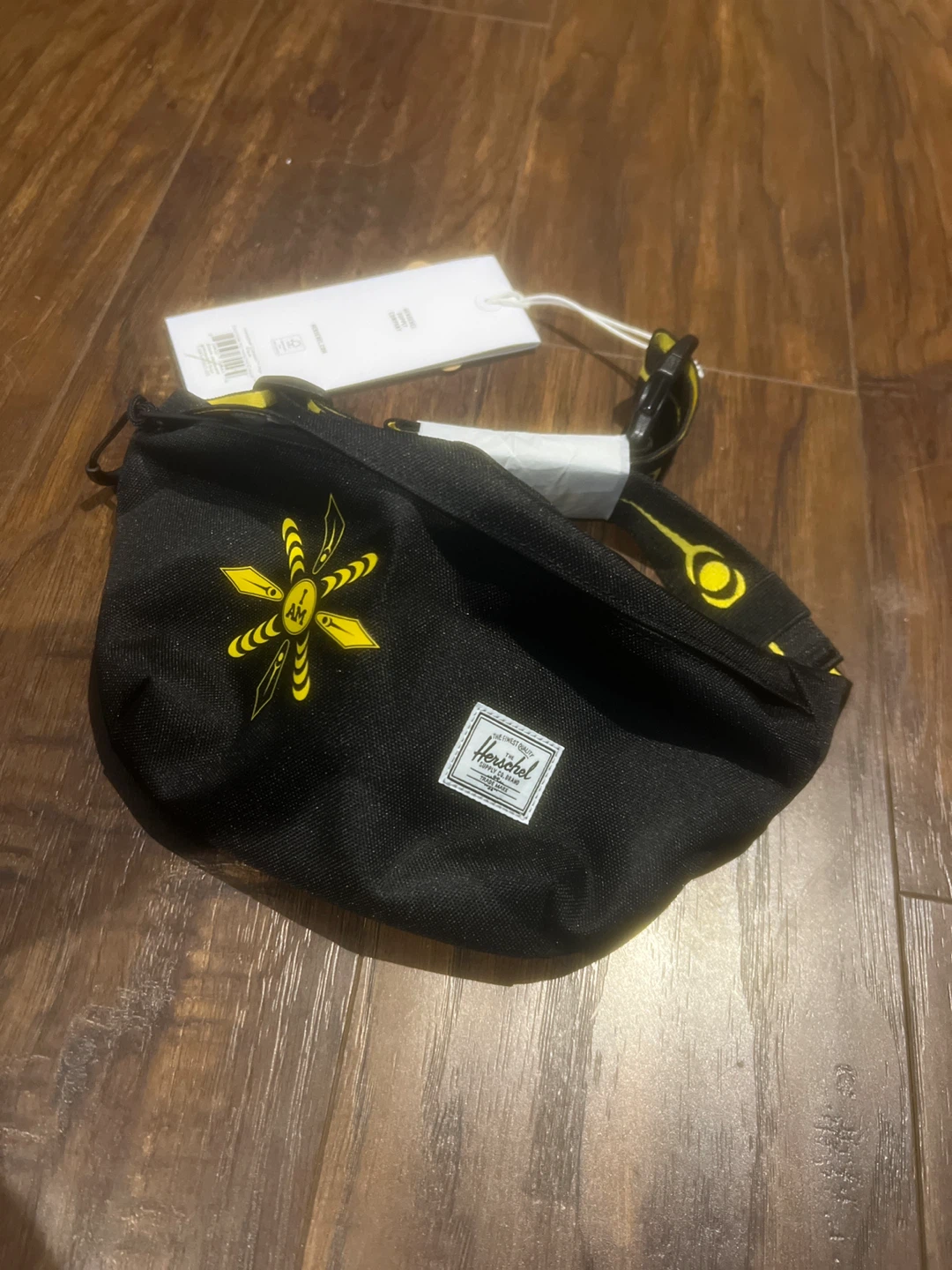 Herschel Black & Yellow Cross-Body Bag