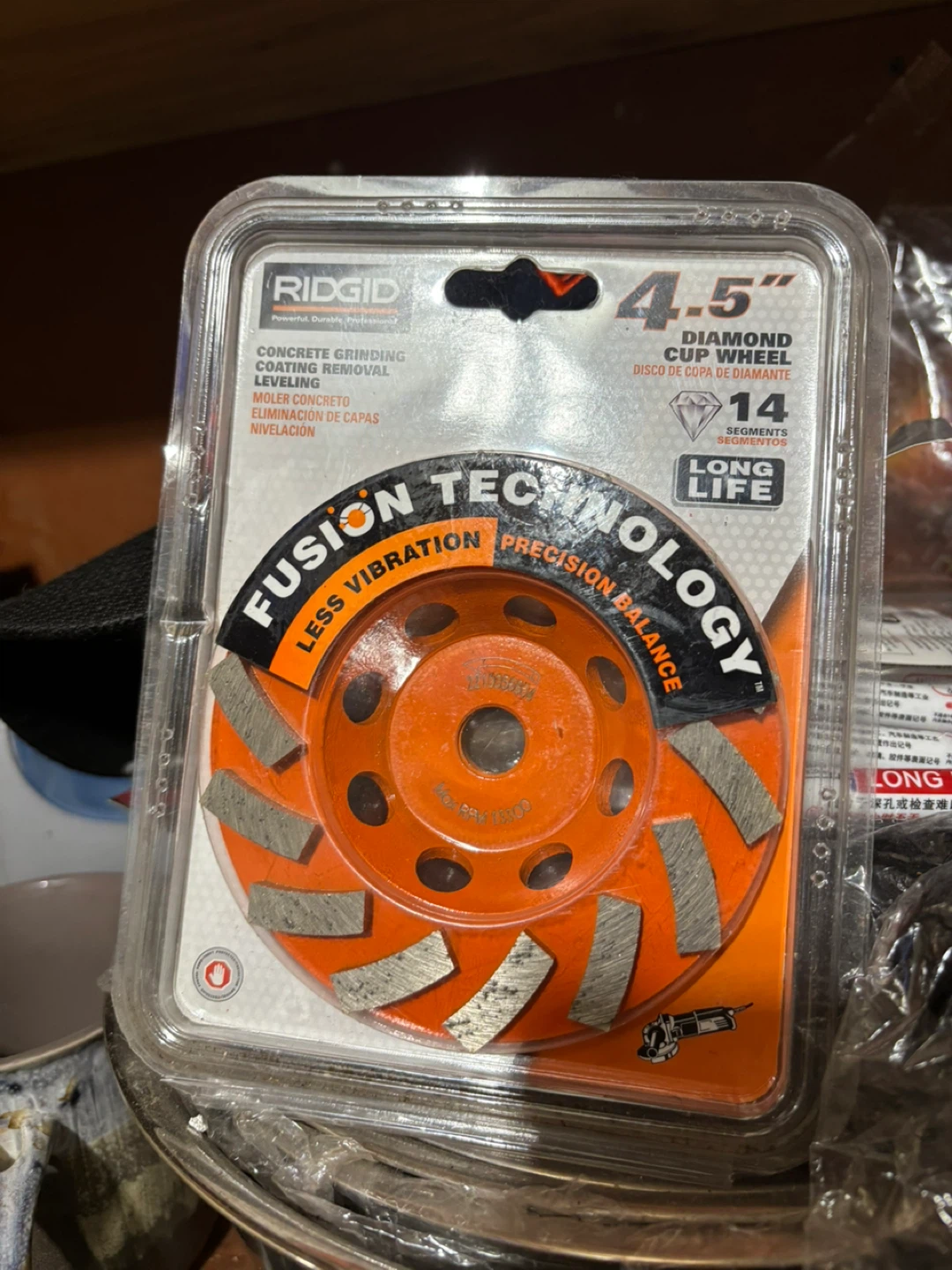 Ridgid 4.5" Diamond Cup Wheel - New - photo 3