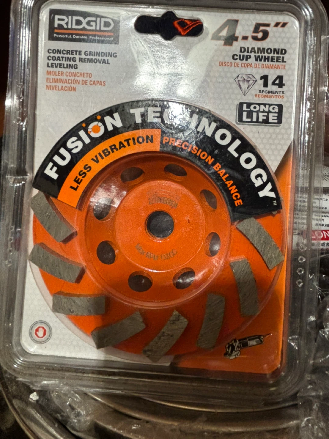 Ridgid 4.5" Diamond Cup Wheel - New - photo 2