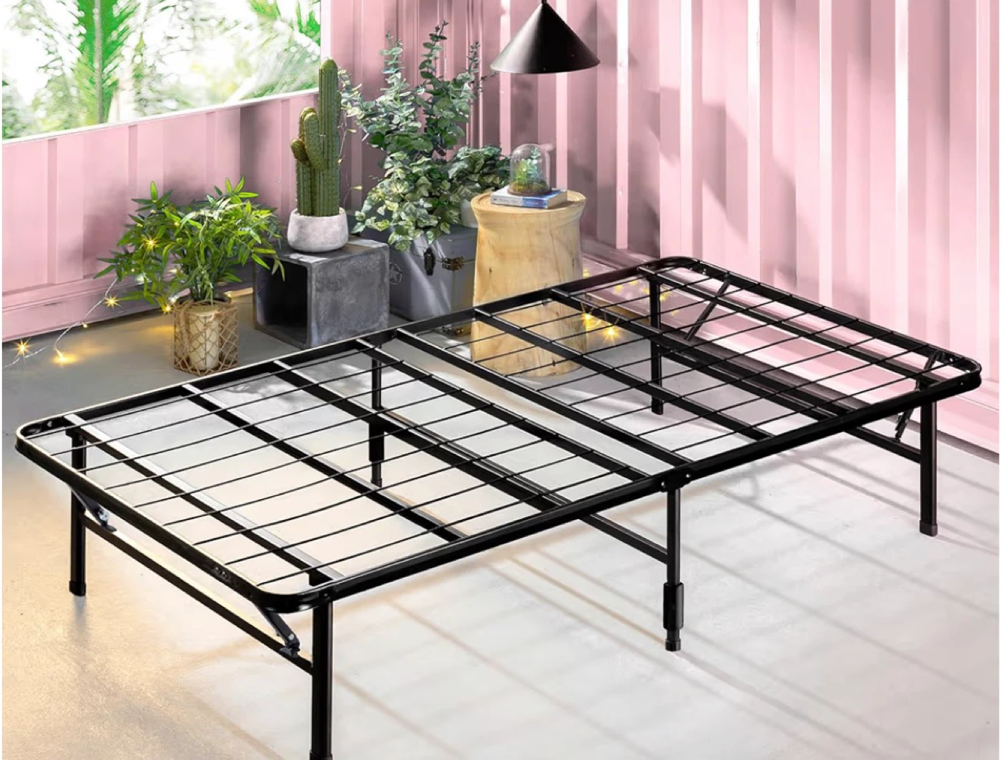 Single Bed Frame - Black Metal