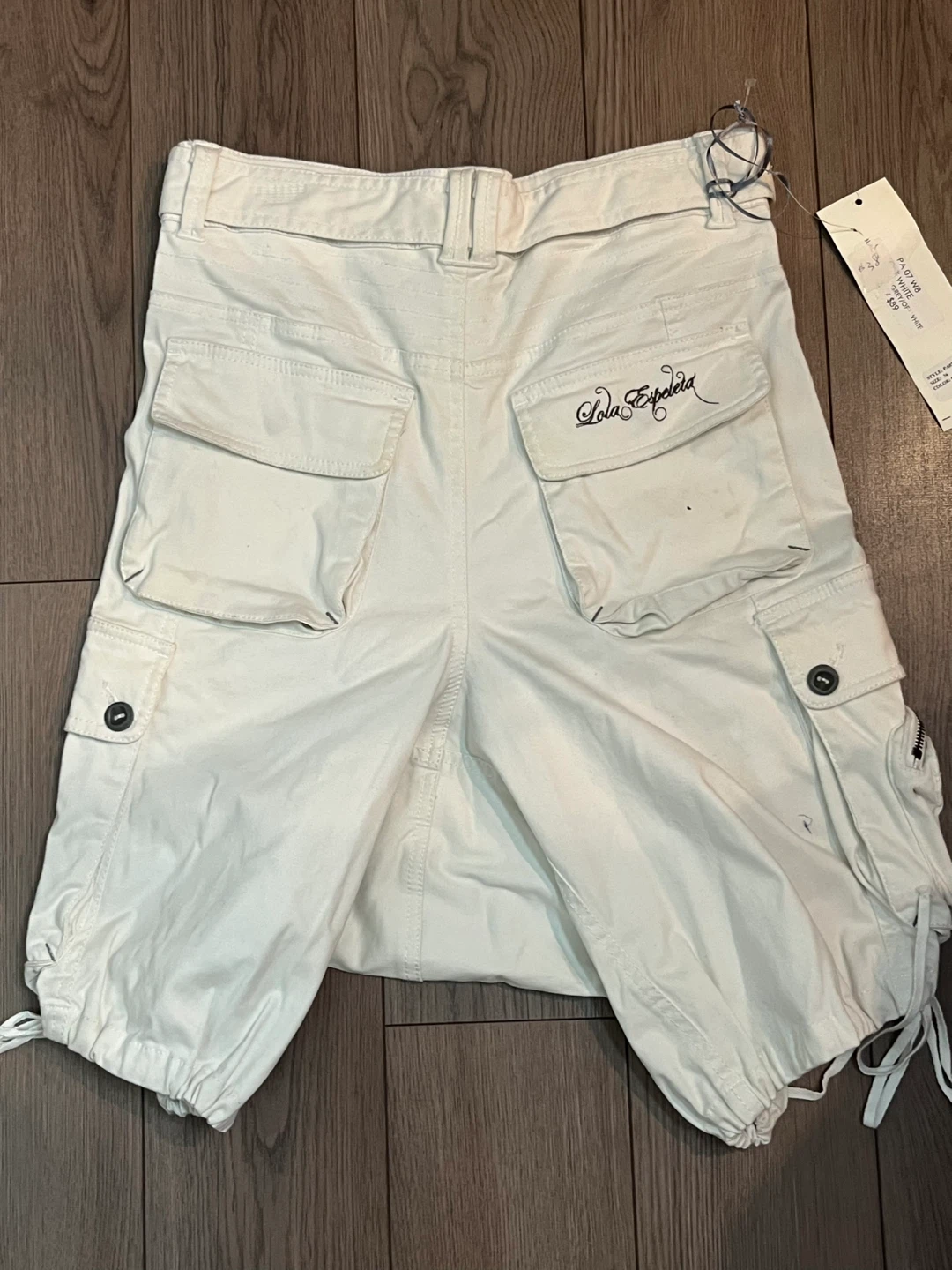 Lola Espeleta Cargo Shorts Off-White Size 36 - photo 2