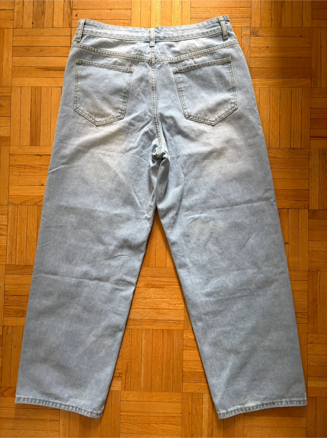 Light Wash Wide Leg Jeans (Baggy Fit) - photo 2