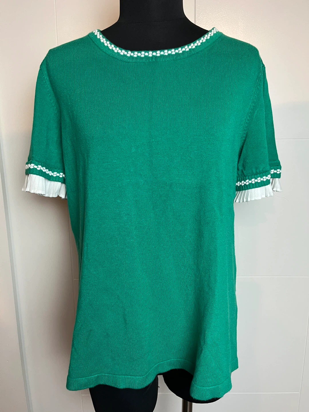 Karl Lagerfeld Green Knit Top Size M