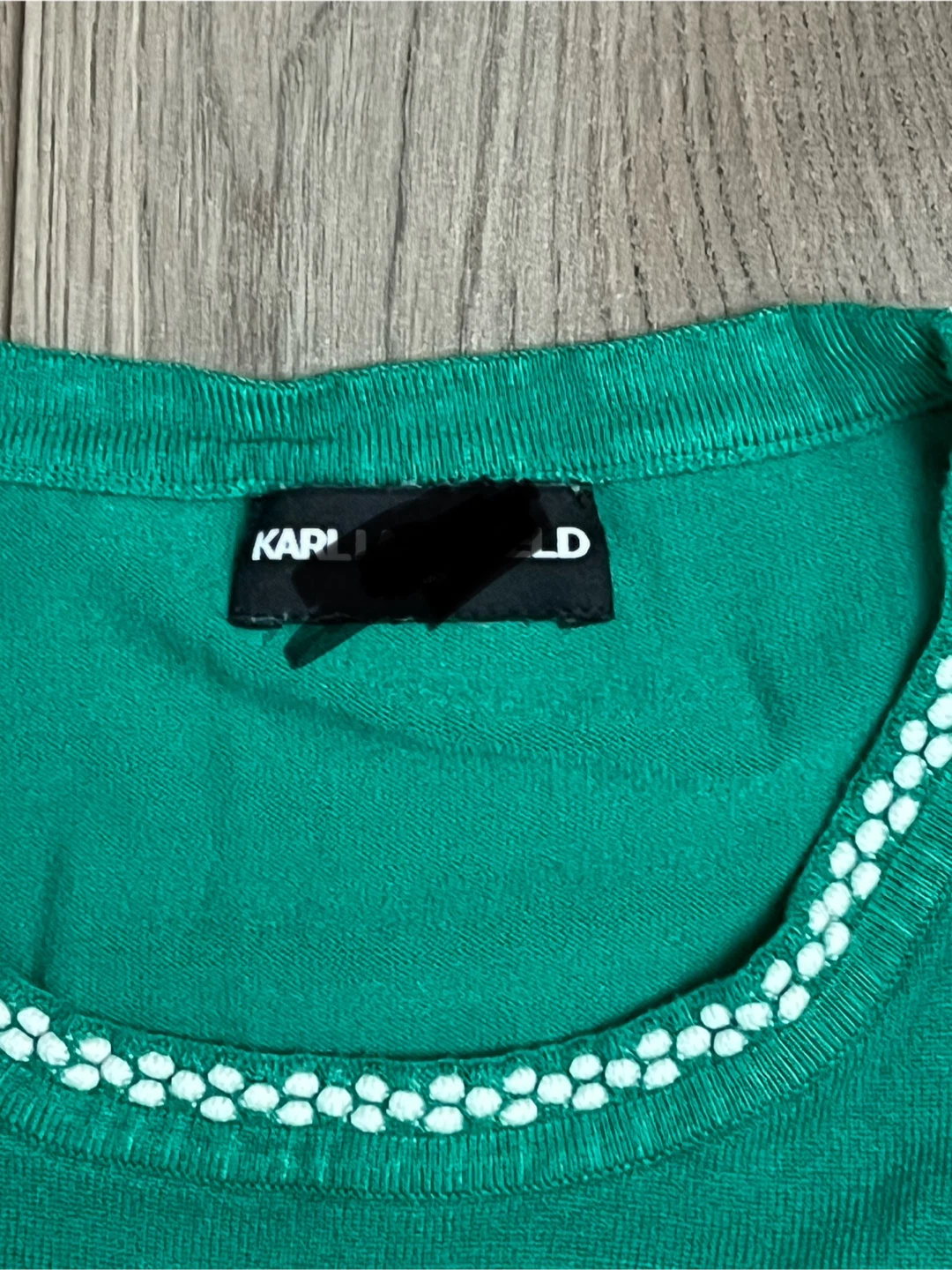 Karl Lagerfeld Green Knit Top Size M - photo 3