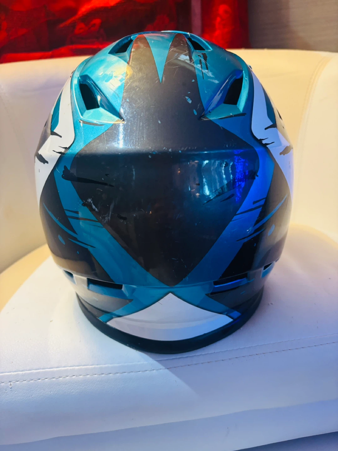 Bell Full Face Bike Helmet - Blue & White - photo 4