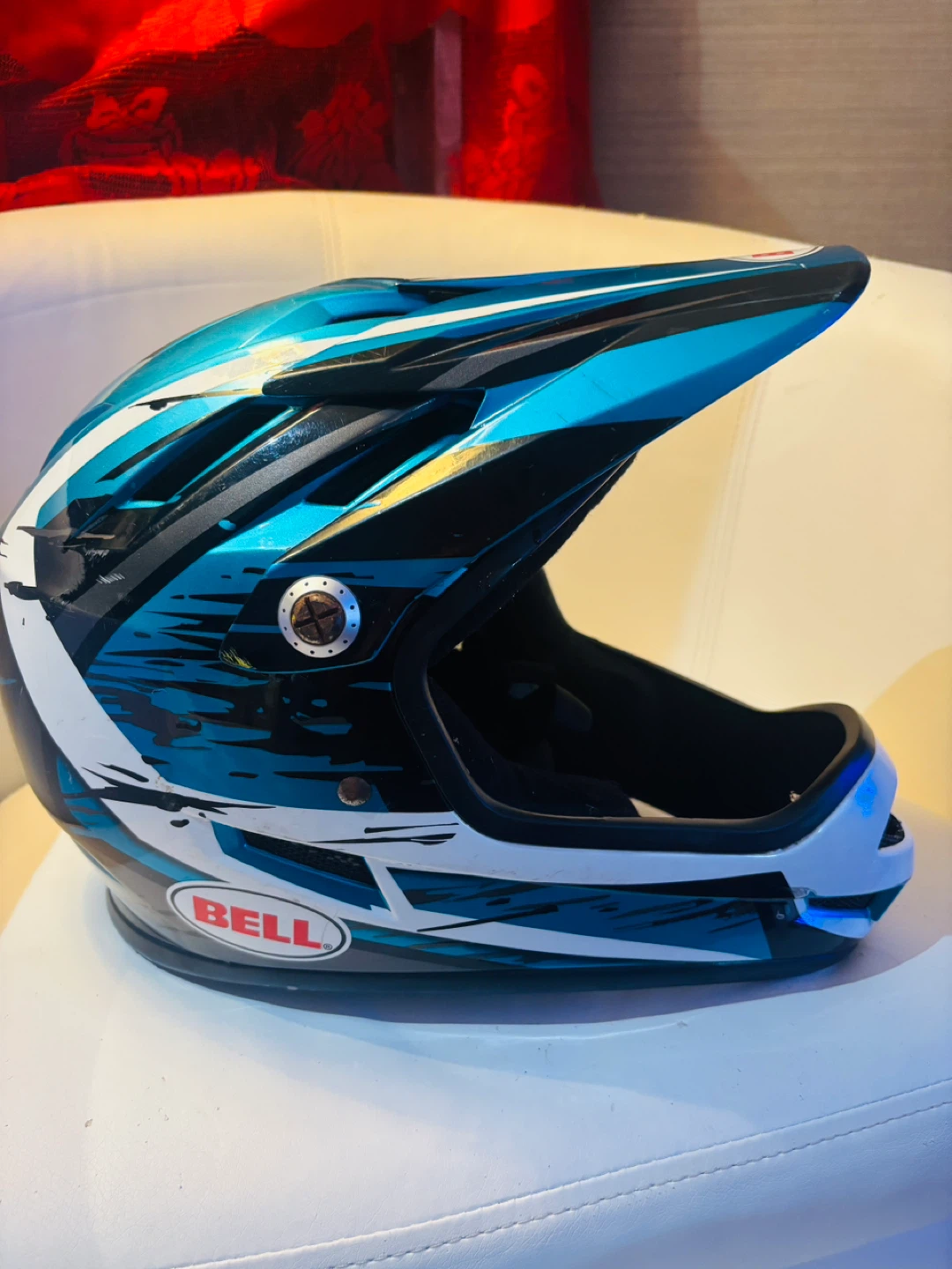 Bell Full Face Bike Helmet - Blue & White