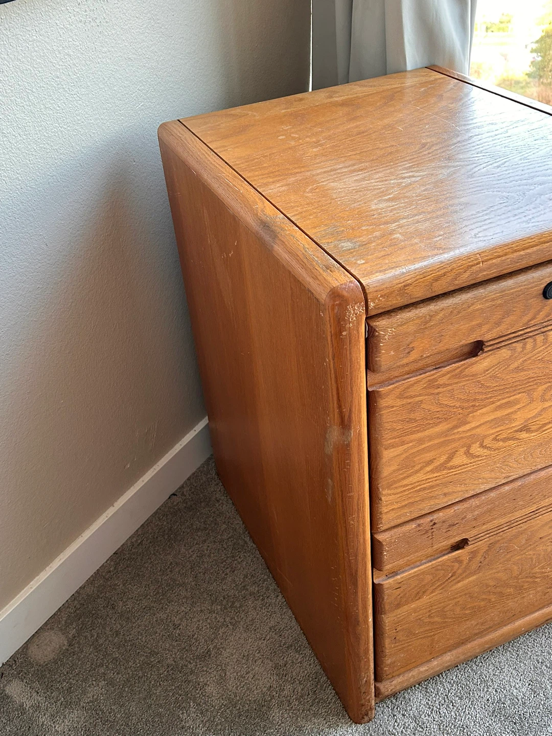 Large Wooden Filing Cabinet - photo 2