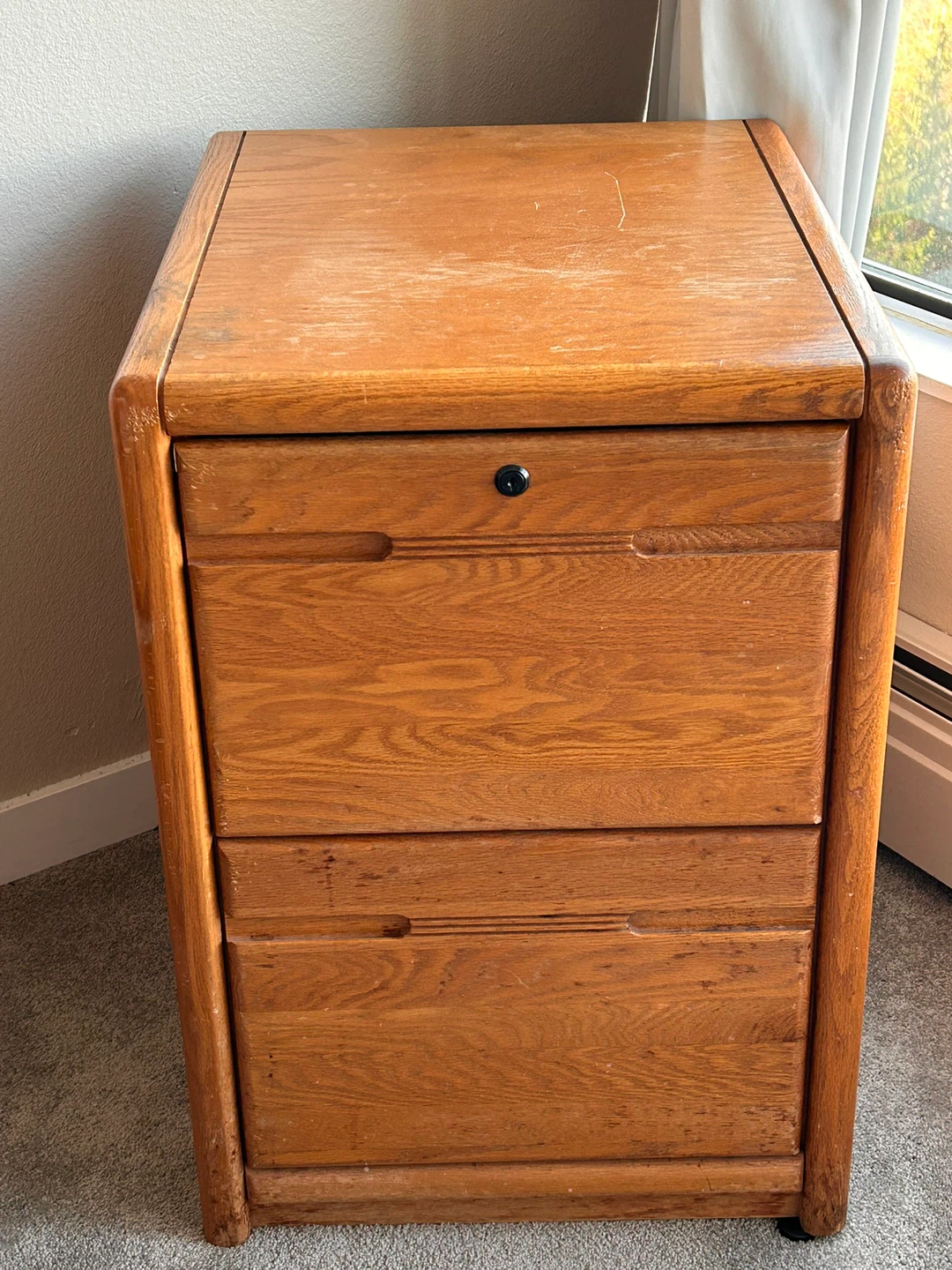 Large Wooden Filing Cabinet