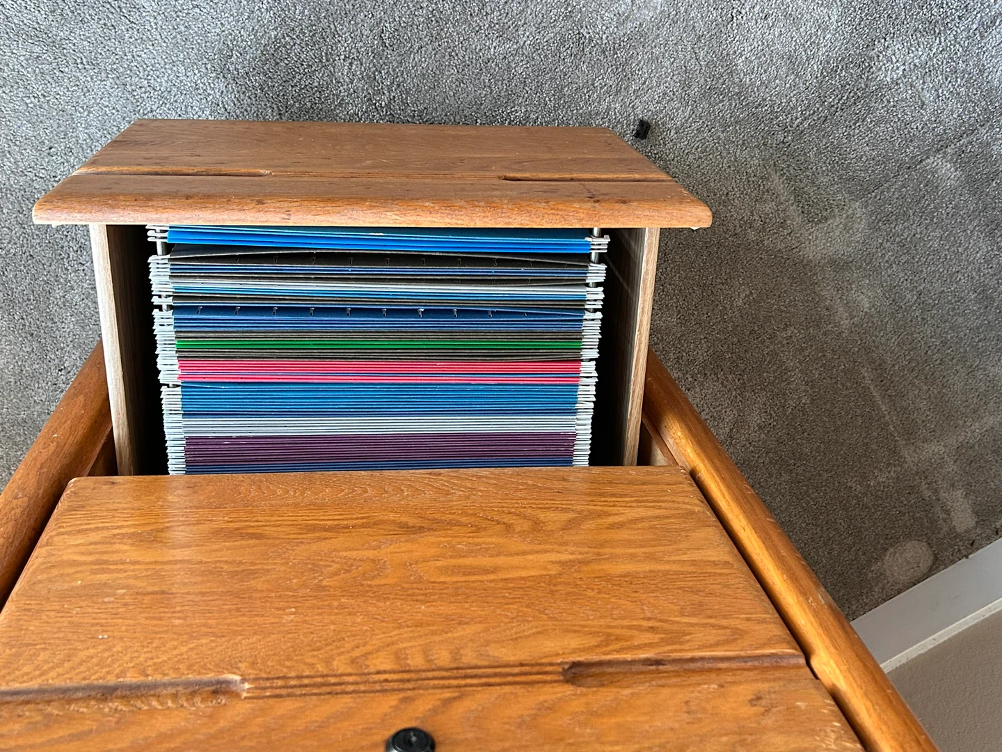 Large Wooden Filing Cabinet - photo 4