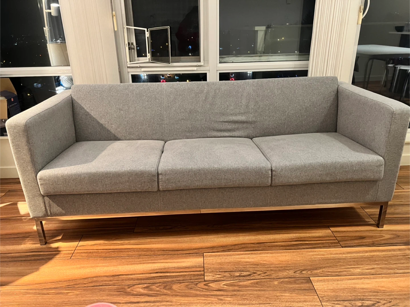Grey 3-Seat Sofa - photo 2