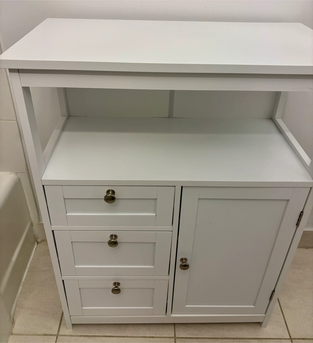 White Storage Cabinet - photo 2