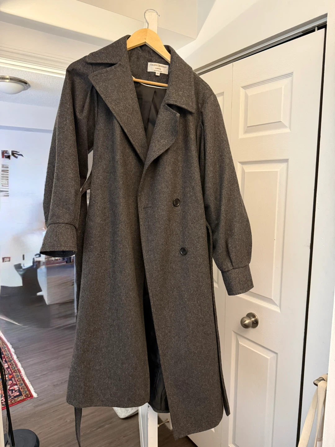 Helene Berman London Wool Blend Coat, Size 14
