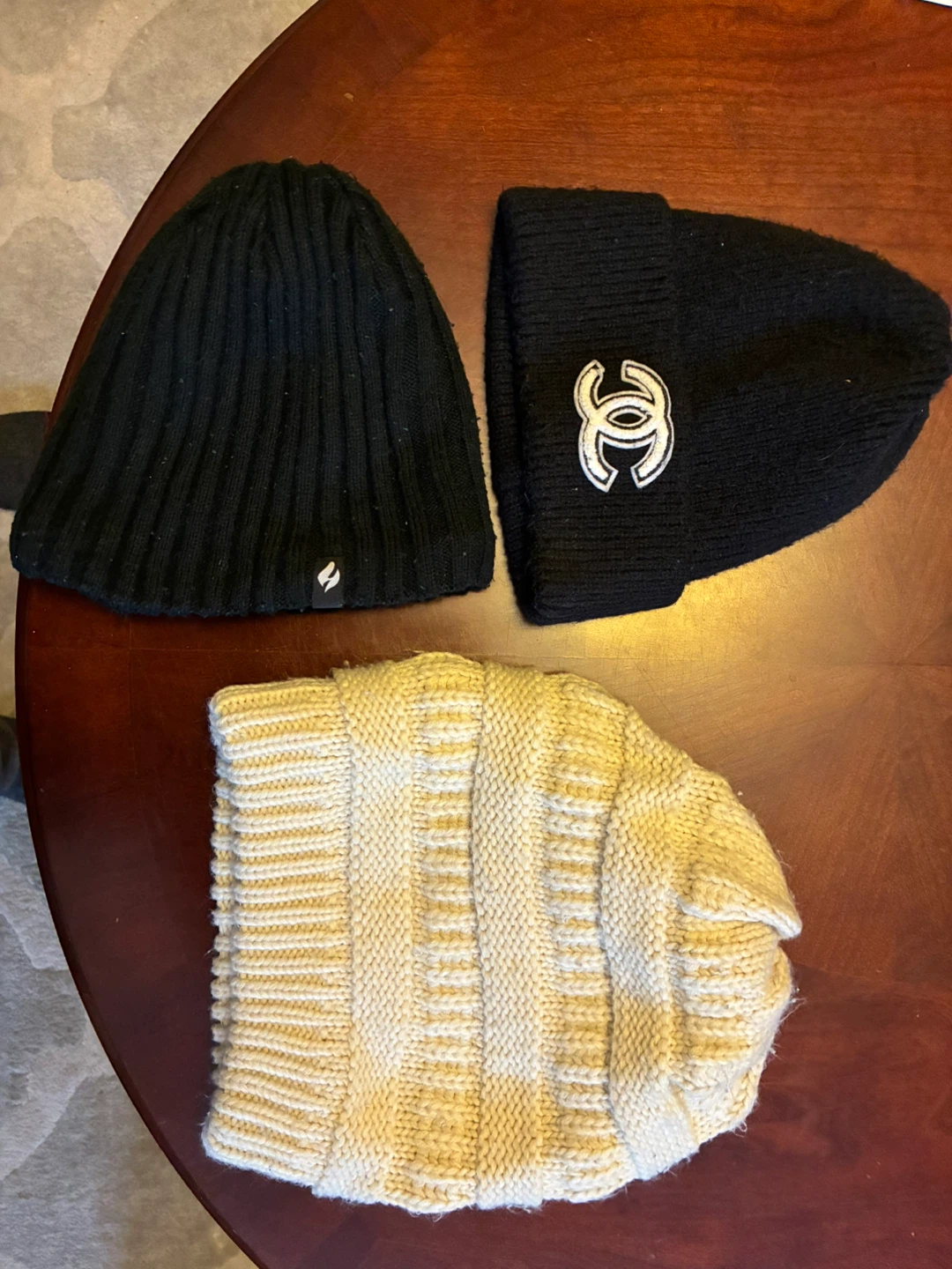 $5 warm fleece lined black hat beanie men women toque - photo 5