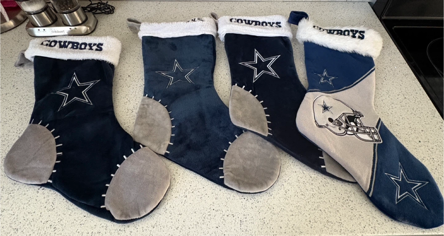 Dallas Cowboys Christmas Stockings (Set of 4)