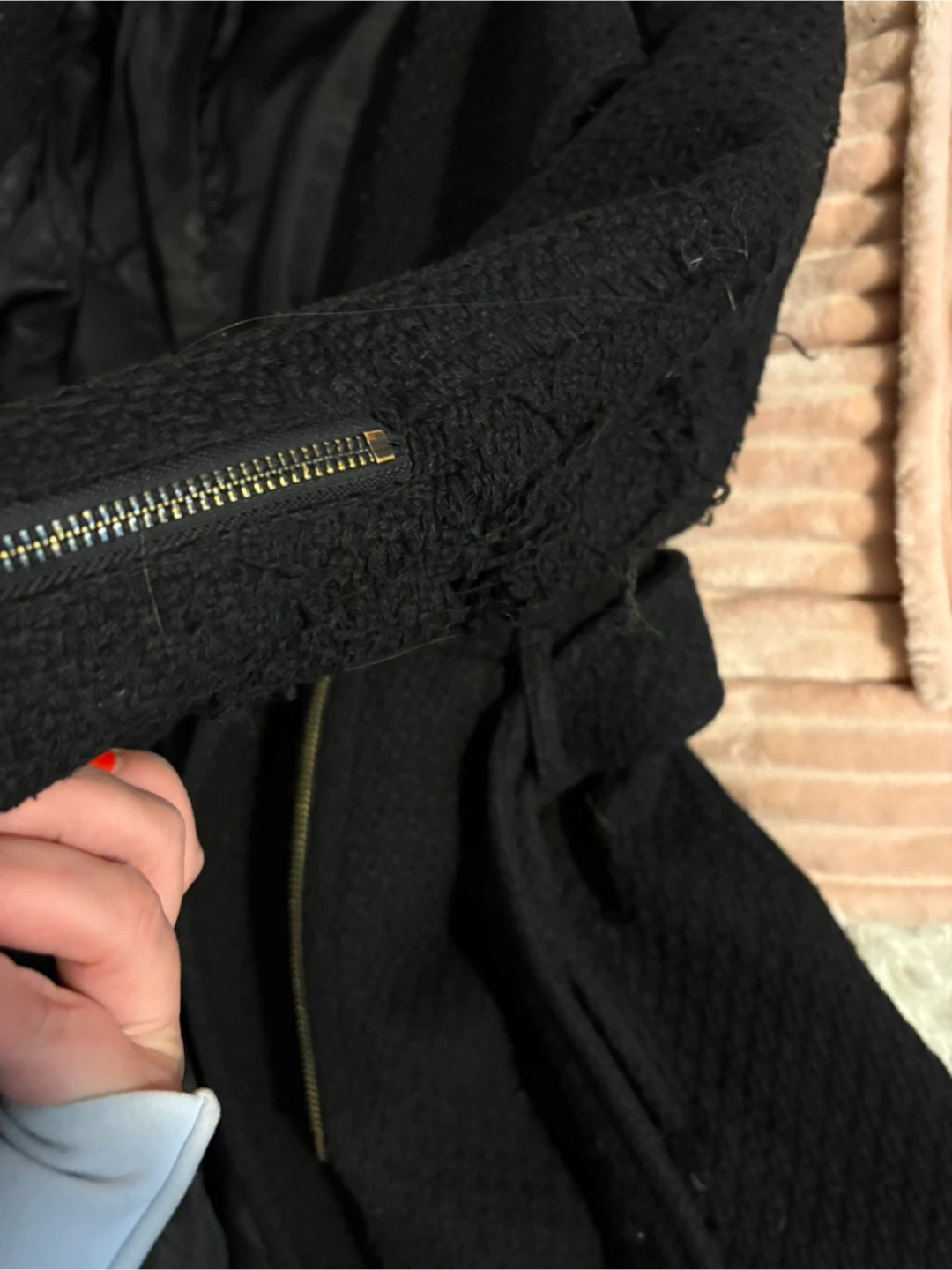 Kenneth Cole Black Wool Blend Coat - Size 8 - photo 4