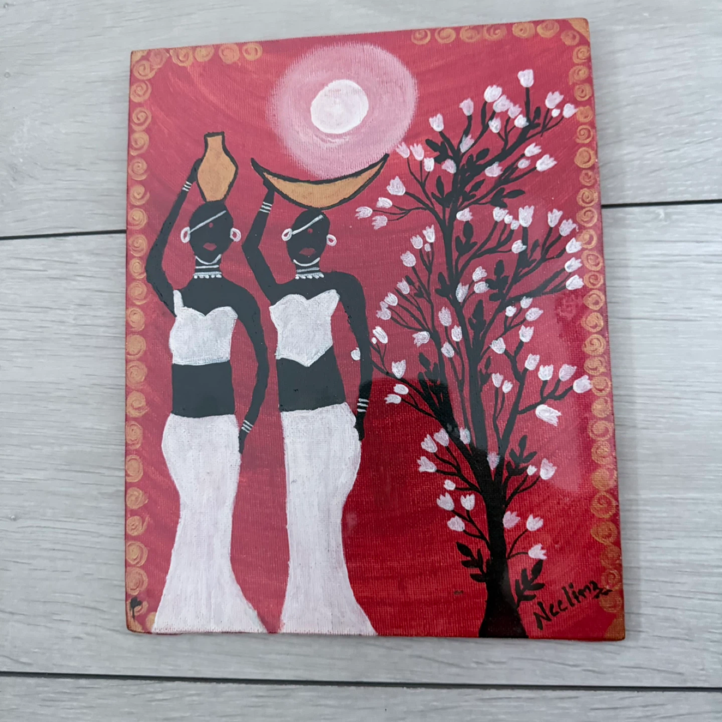 Women Painting on Canvas Board - photo 3