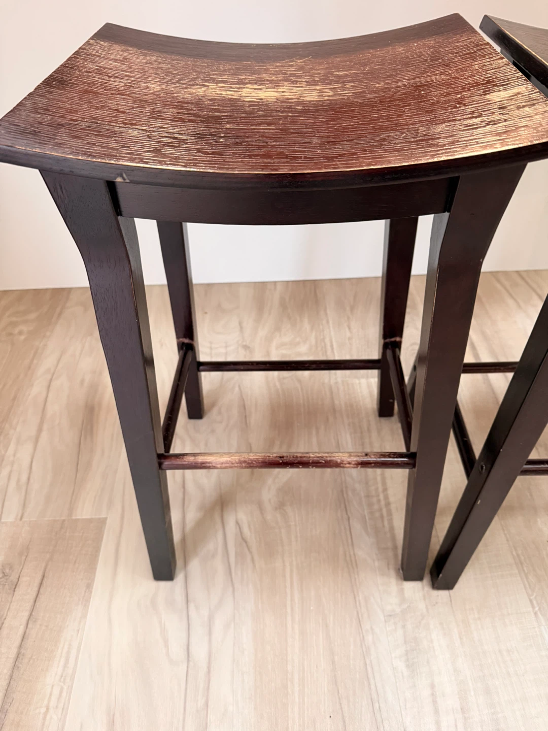 Set of 2 Brown Bar Stools