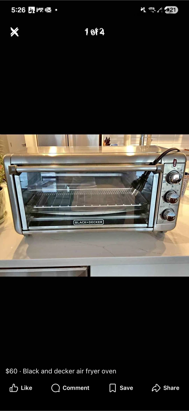 Black+Decker Air Fryer Toaster Oven