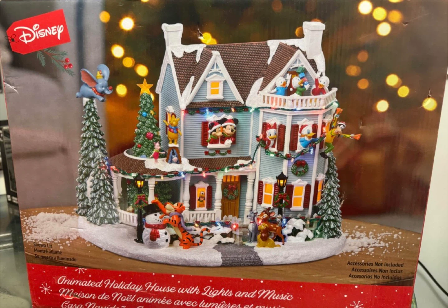 Disney Animated Holiday House with Lights & Music
