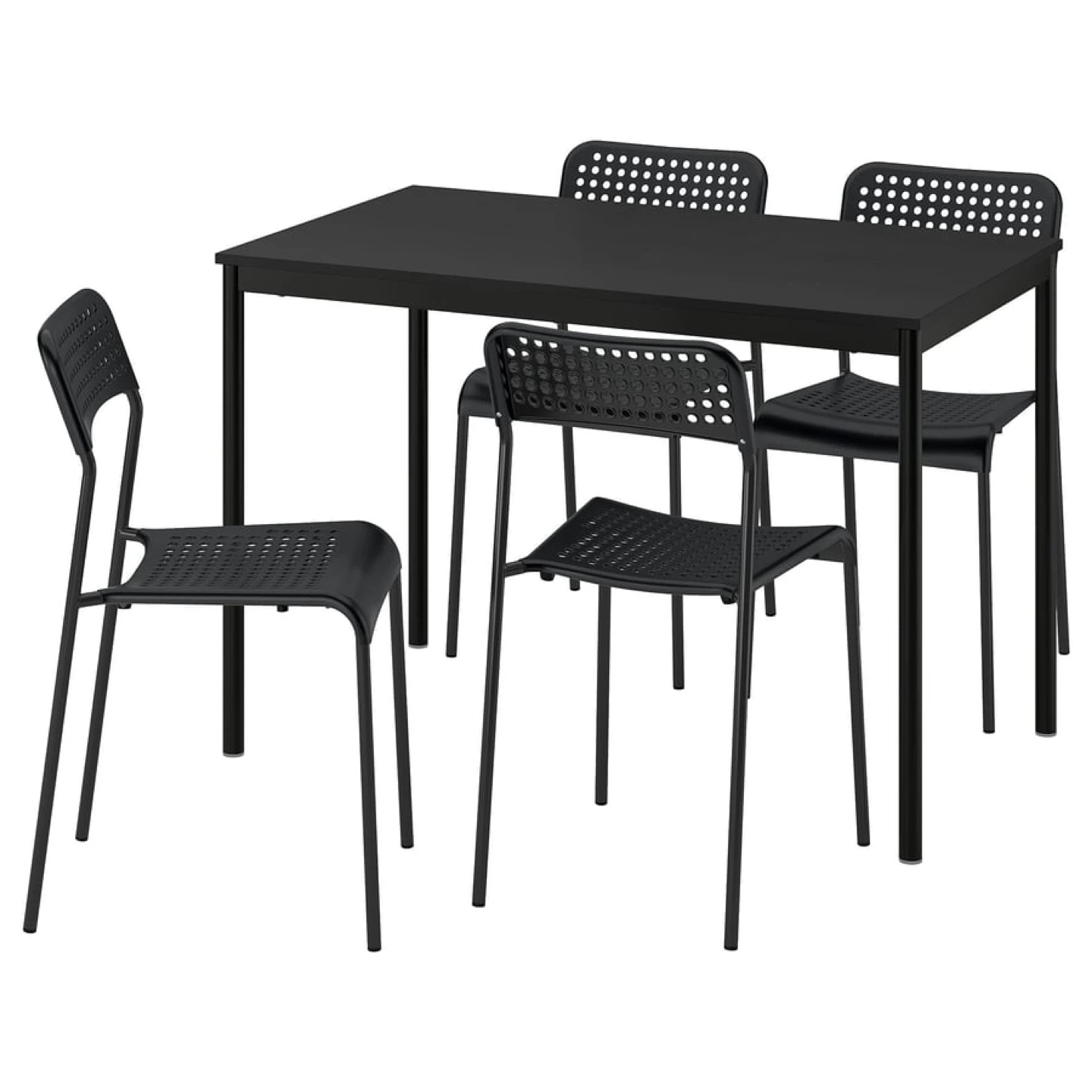 IKEA Dining Table & 4 Chairs - Black