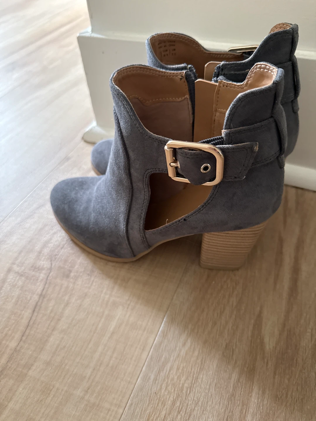 Blue ankle boot size 8