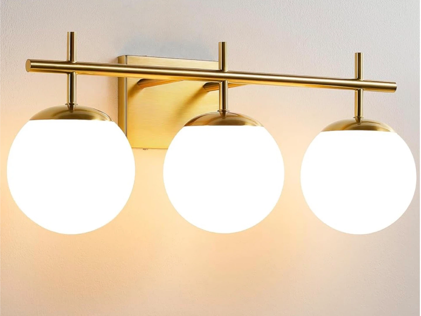 AIJIASI Gold 3-Light Bathroom Vanity Light