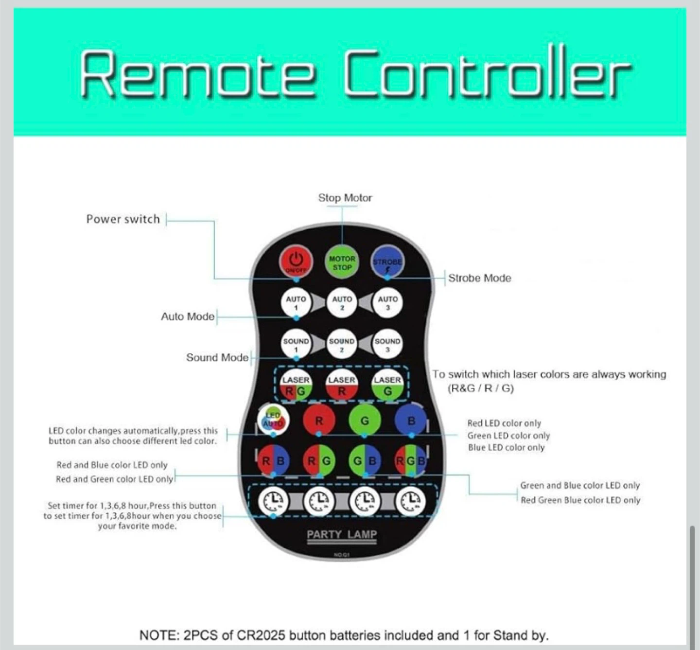 Laser Party Light Projector Sound Activated - photo 4