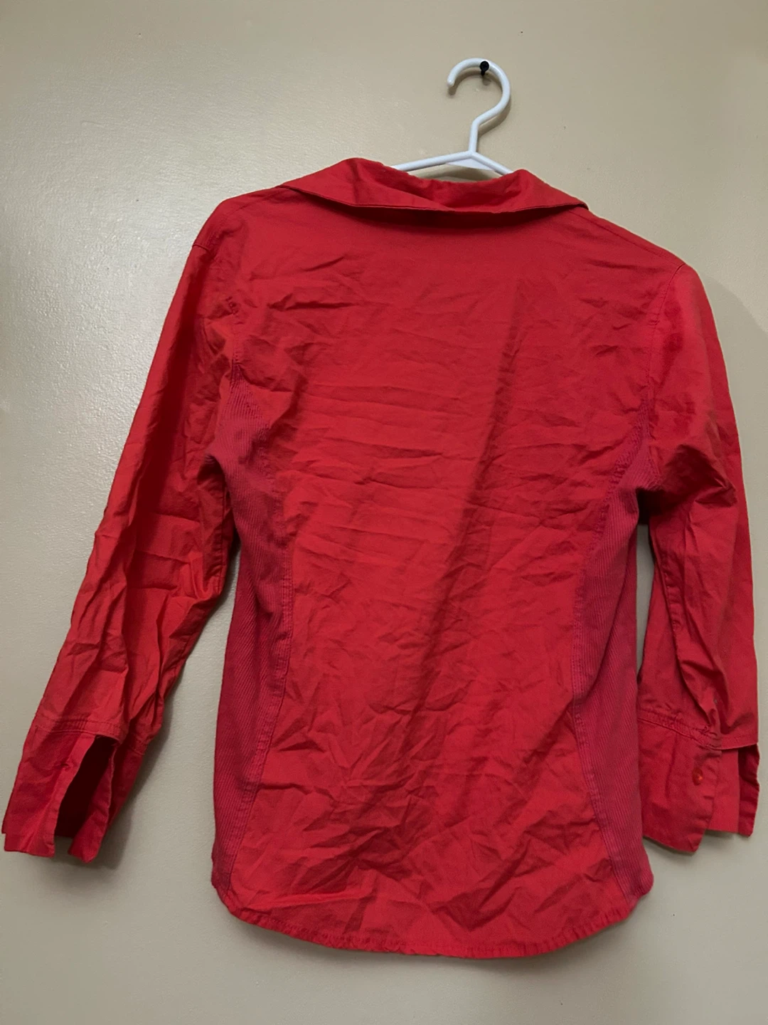 Red Button-down Shirt Woman’s Large - photo 2