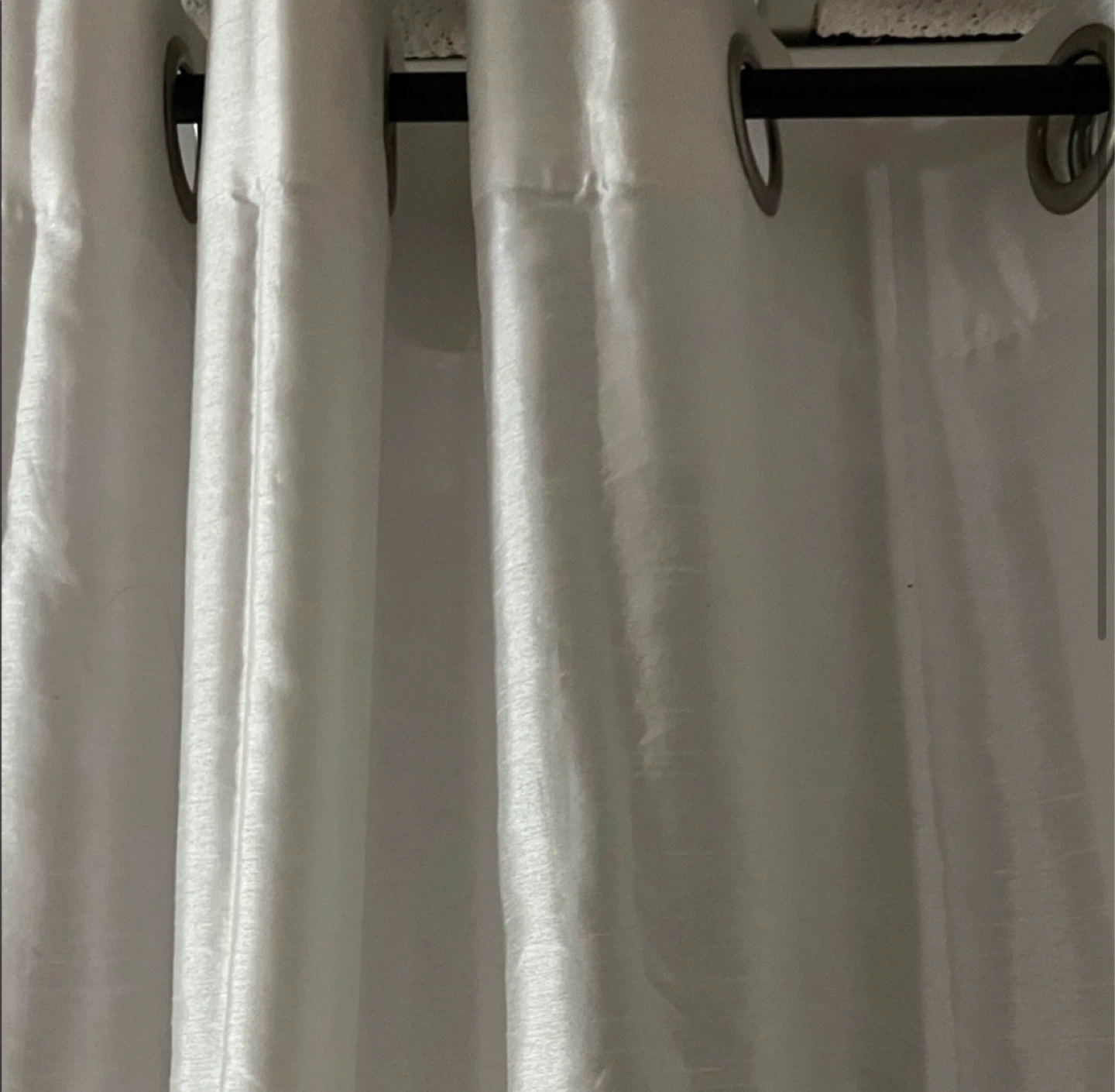 Pair of White Curtain Panels - photo 3