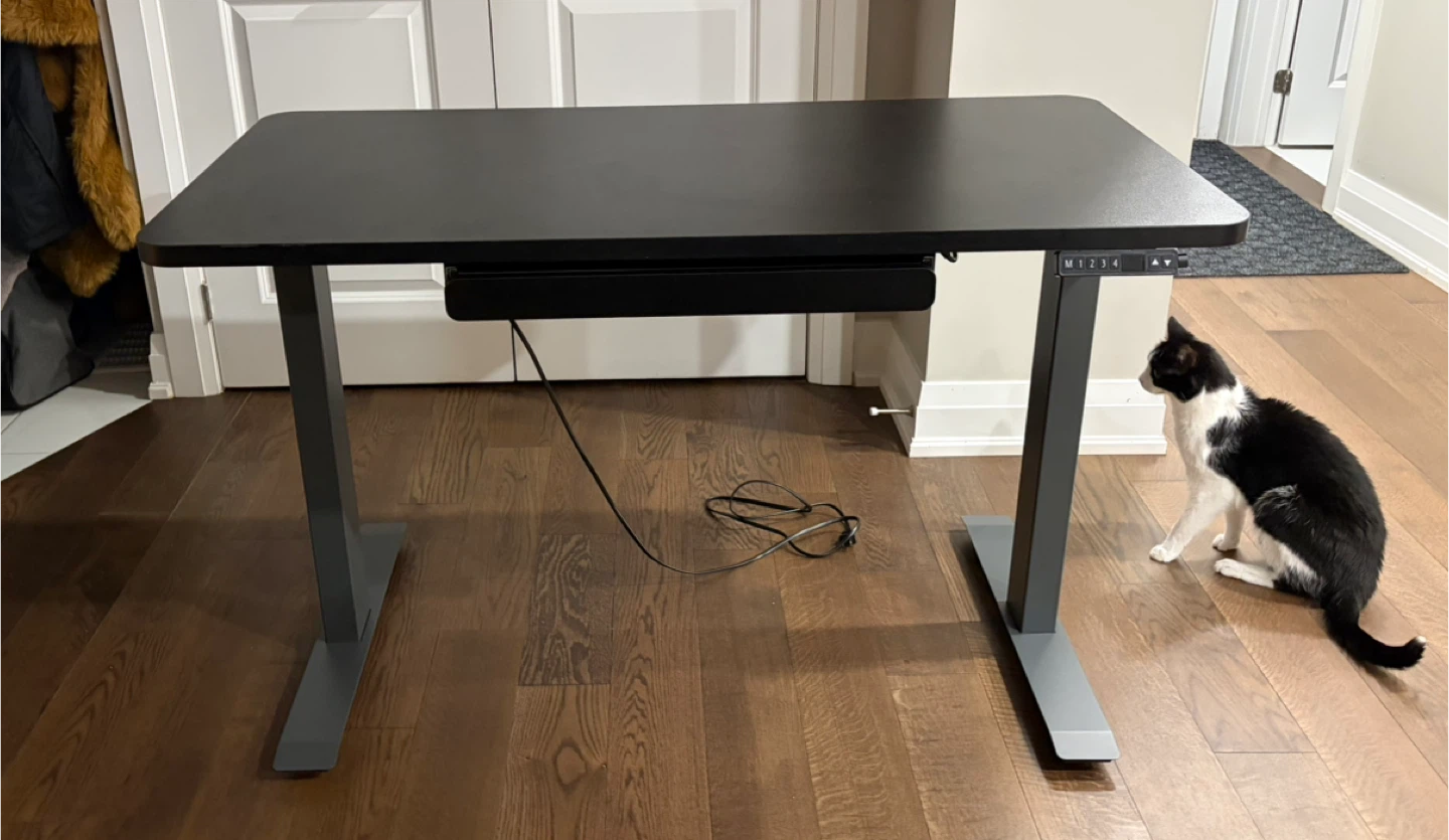 Black Adjustable Standing Desk (48”x24”) - photo 5