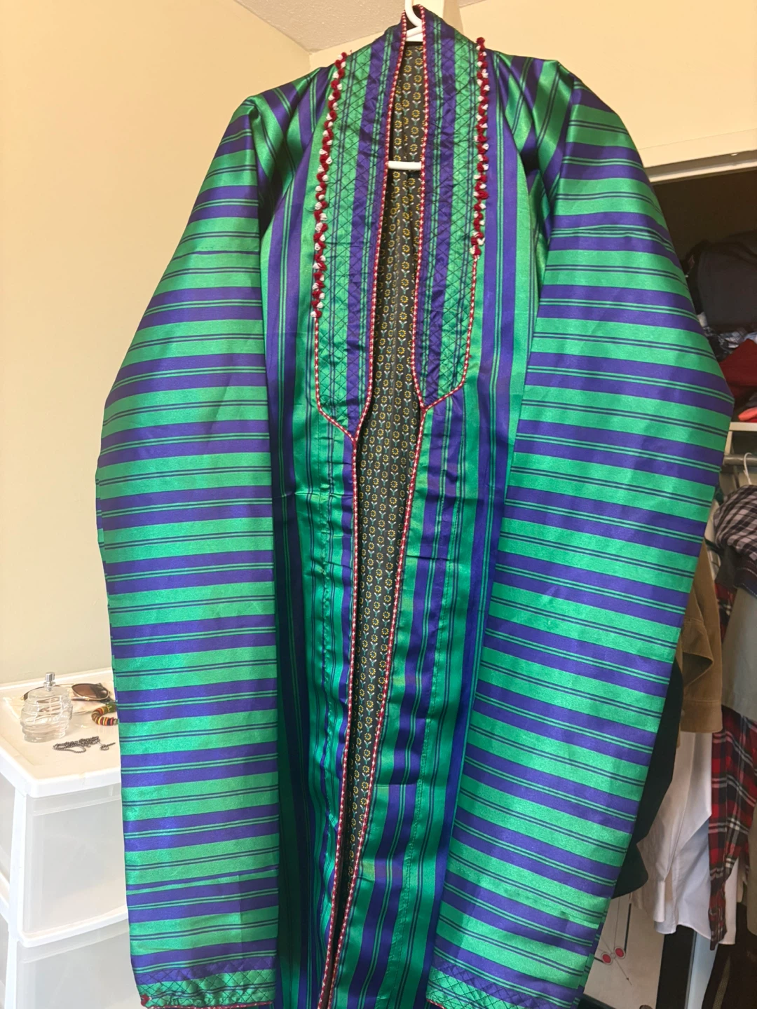 Striped Green & Purple Robe - photo 2