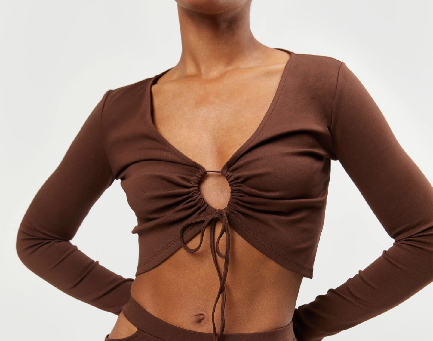 Oak and Fort Chicory Top - Coffee - L