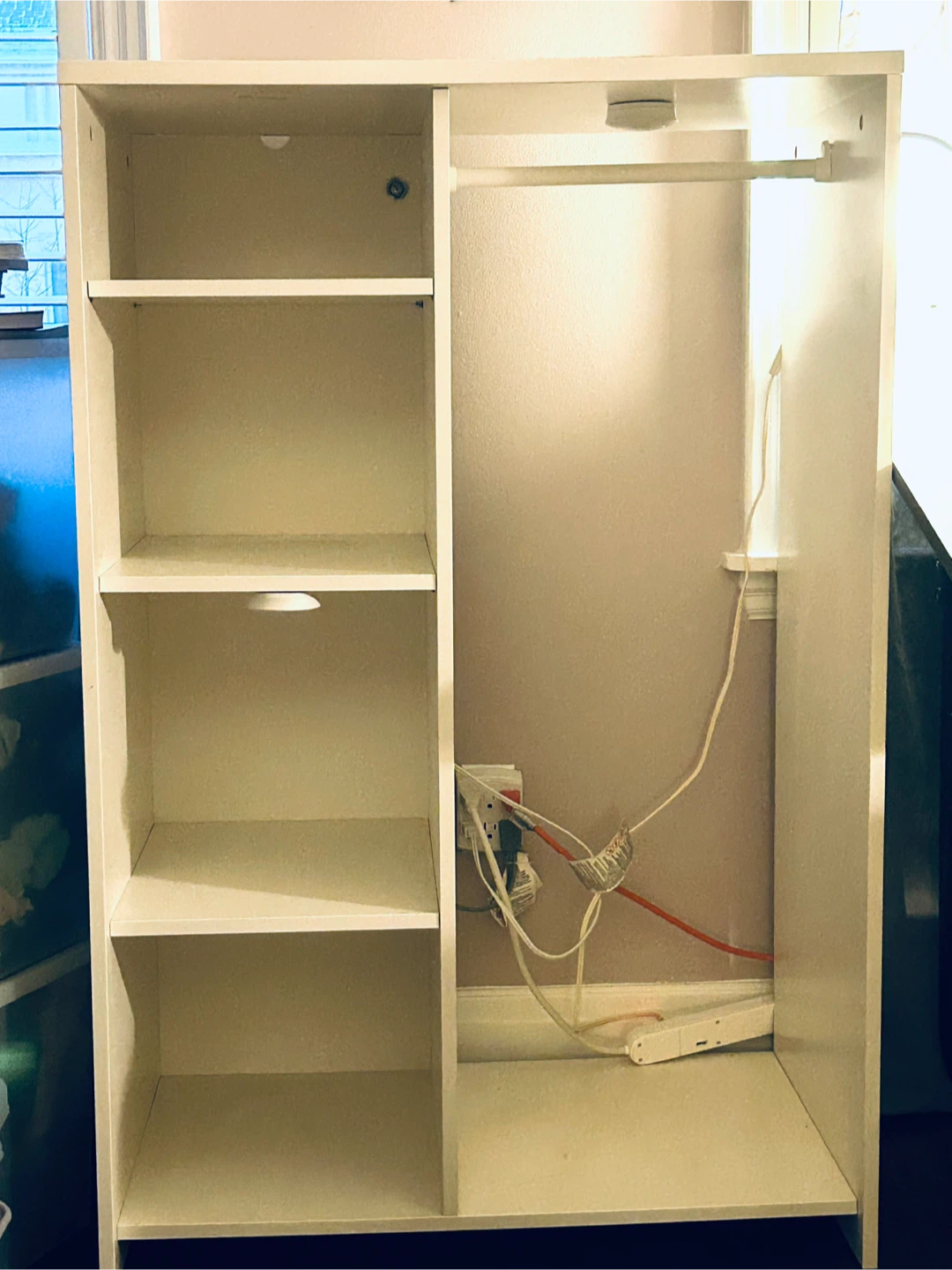IKEA Syvde Open Wardrobe - White