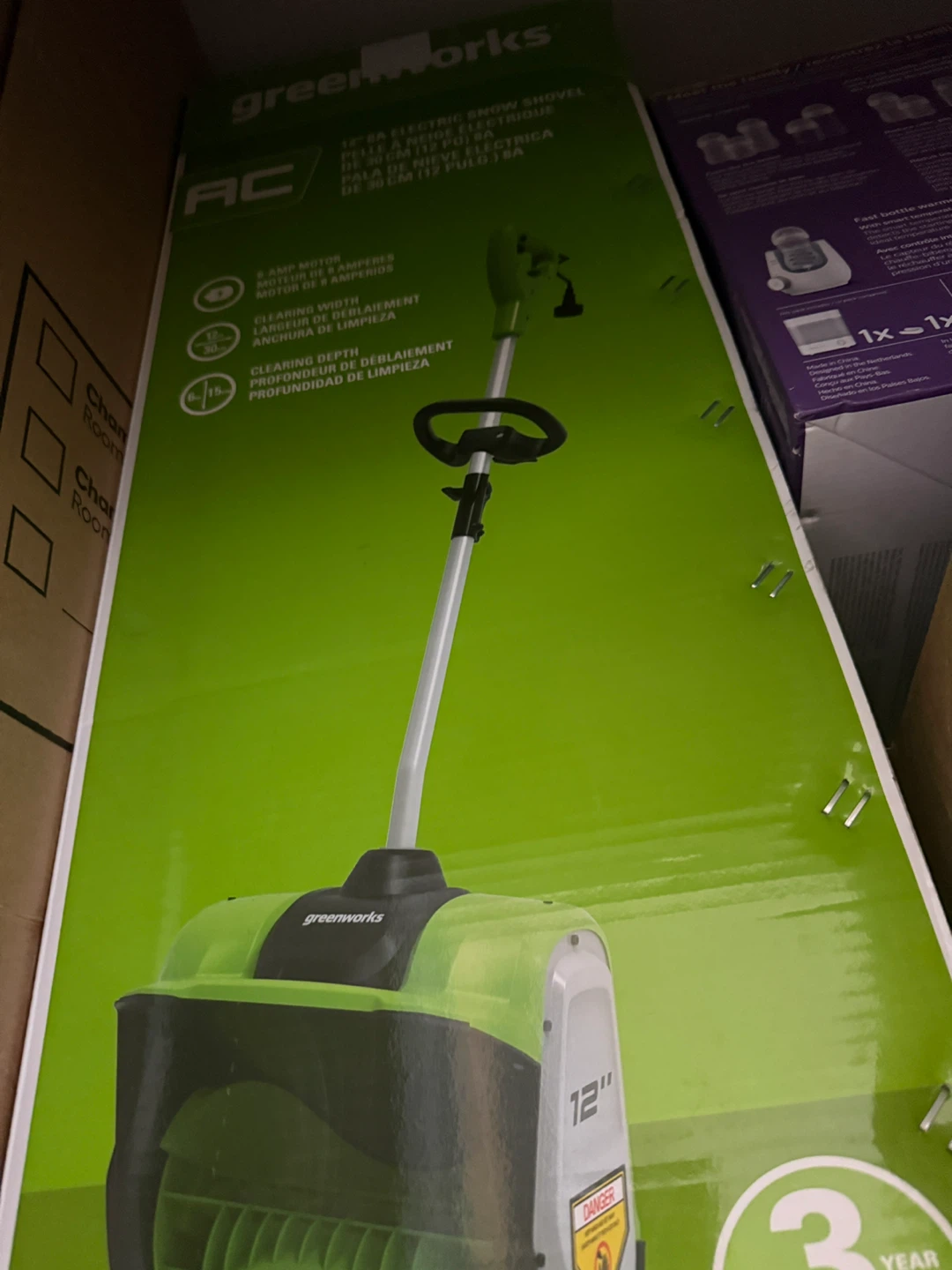 Greenworks 12-Inch Electric Snow Shovel - New in Box!