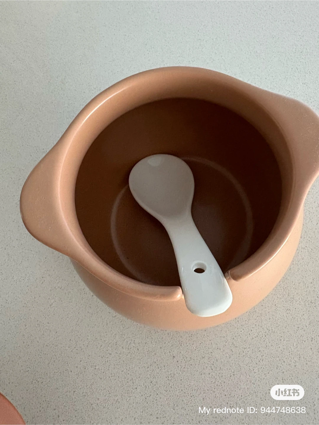 Brown Bear Ceramic Pot with Spoon - photo 2