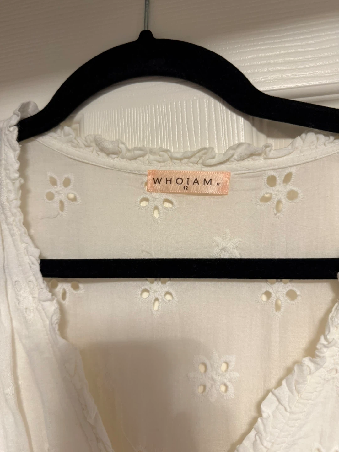 WHOIAM White Eyelet Midi Dress - Size 12 - photo 3