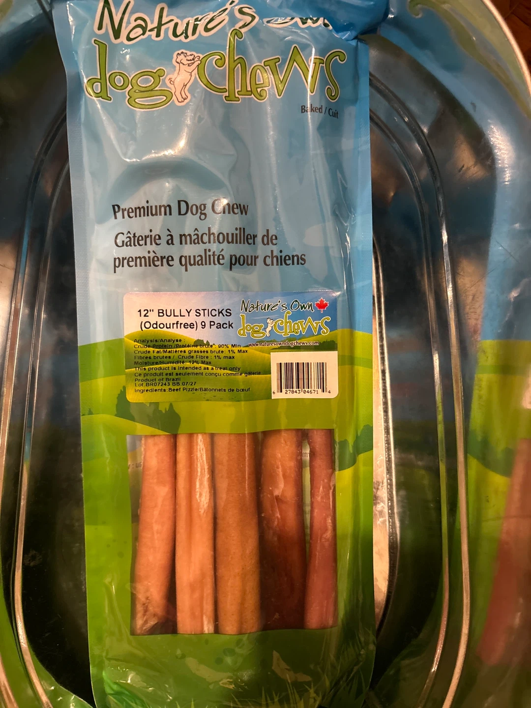 Nature's Own 12" Bully Sticks (Odourfree) 9 Pack