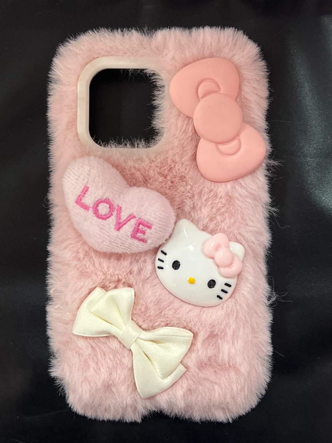 Hello Kitty Pink Furry iPhone Case iPhone 13 Pro Max