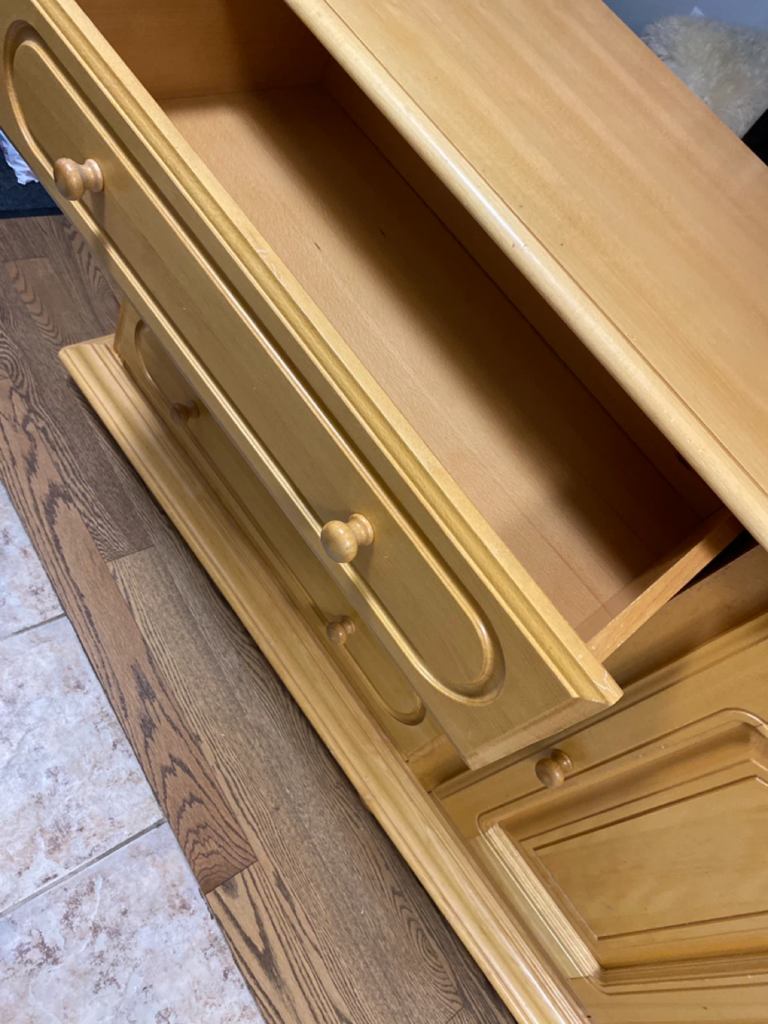 Wooden Dresser with Drawers and Cabinet - photo 3