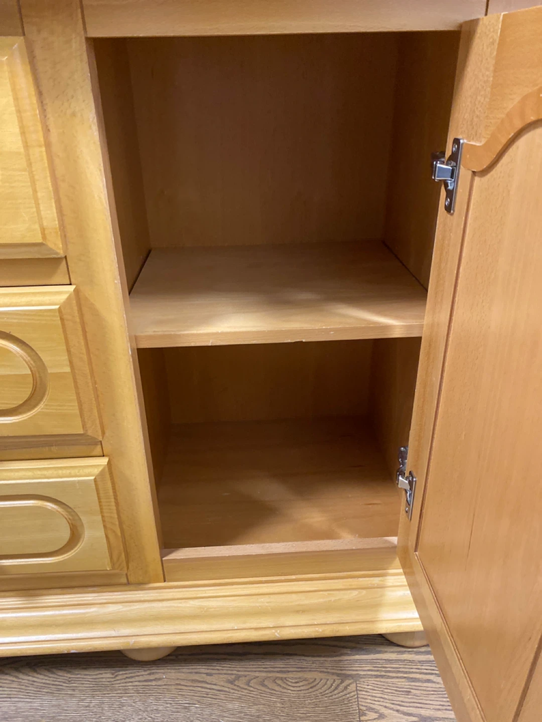 Wooden Dresser with Drawers and Cabinet - photo 2