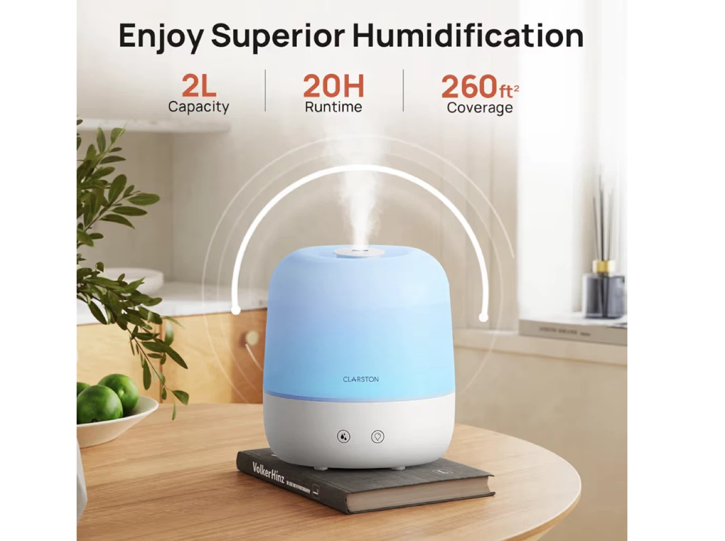 Clarston Ultrasonic Humidifier N956 - 2L Capacity - photo 3